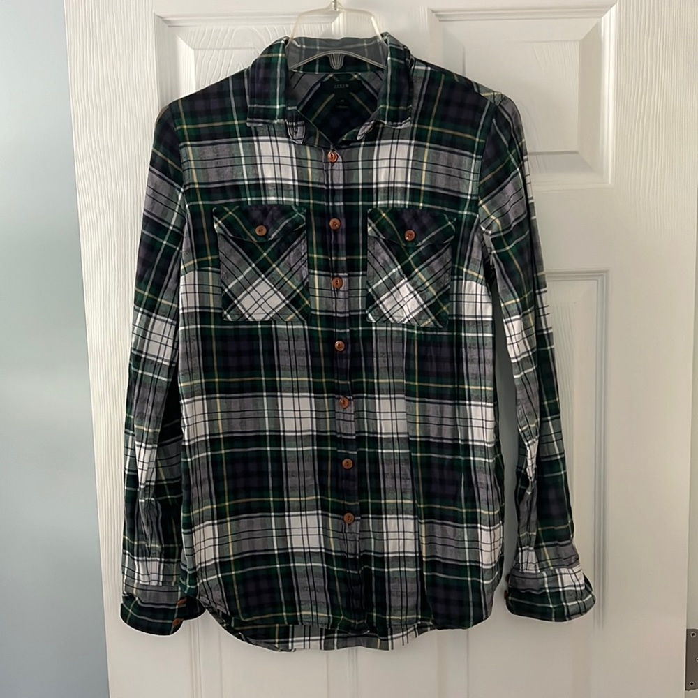 JCrew plaid button down size 4T
